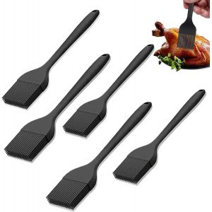 5 Pièces 21cm Pinceau Cuisine Cuisine Pinceau Alimentaire Pinceau Patisserie Professionnel Brosse À Badigeonner Pinceau Alimentaire Pour Griller, Pâtisseries, Remuer, Cuire Au Four, Cuisiner - Neuf