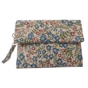 Floral Embrayage Sac à main Sac pour Femmes, Brodé de Soirée, Sac à main, Coloré Tissé Bracelet porte-monnaie, Tissu Doux de la Conception - Neuf