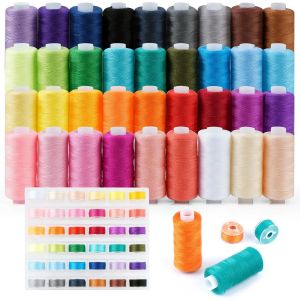 Mevronisshop-Fil &Agrave; Coudre Kit, 36 Couleurs 400 Yards De Fil De Machine &Agrave; Coudre Et 36 Bobines De Canette Bobine - Neuf