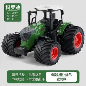 Children's Farmer Car Farm Tractor Inertia Toy Car Model Transport Trailer Engineering Vehicle-roues larges - Neuf