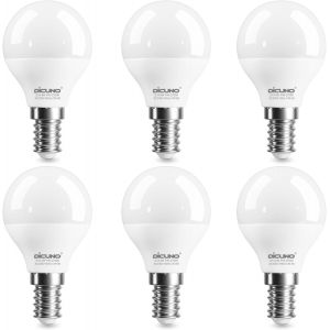 Tianyi-Ampoule Led E14, 5w Équivalent 50w, Ampoule Ronde P45 Petit Culot À Vis, Blanc Chaud 2700k, 550lm, Non-Dimmable, Cri90, Angle De Faisceau 220°, 6 Pièces - Neuf