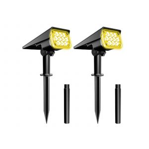 Projecteur Solaire Led Jaune Pour Jardin Ext&eacute;rieur, All&eacute;e Ou All&eacute;e. - Neuf