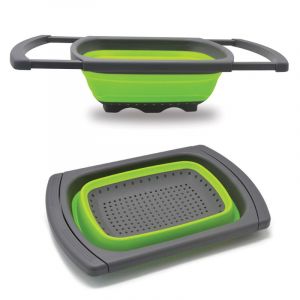 Vert Passoire Pliable Pour La Nourriture, Des Légumes, Des Fruits, Sans Bpa, Compatible Avec Tous Les Récepteurs - Neuf