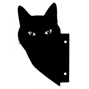 Chat couché, décoration de jardin, statue de chat, décoration pour jardin, silhouette d'animal réaliste, piquets de jardin, décoration artistique pour sol, pelouse, jardin, chemin, trottoir, noir - Neuf