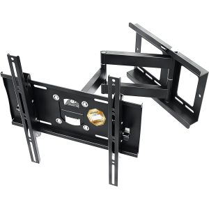 KYAOAYO-Support Tv Mural Orientable Et Inclinable Fix Ation 31-65" Pouces (79-165Cm) 95Kg & Support Vesa 400X400 / Support Television Mural - Accroche Tv Mural - Support Mural Tv R23-S Noir - Neuf