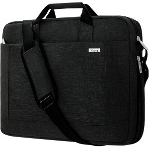 ERSAN-Grand Sacoche pour Ordinateur Portable 14 15 15.6 16 pouces 30% de Capacit&eacute; en Plus Compartiments Durable &Eacute;pais Imperm&eacute;able peut &ecirc;tre Plac&eacute; sur la Valise Noir - Neuf