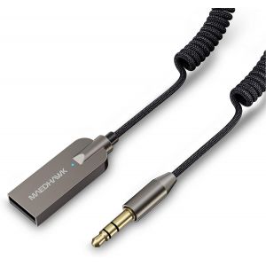Récepteur Bluetooth 5.3 Voiture, Aux Bluetooth Voiture Recepteur Bluetooth Jack 3.5mm Usb Bluetooth Pour Voiture Sans Fil Musique Streaming Home Stéréo Speaker Kit D'appel Mains Libres - Neuf