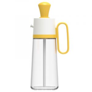 Bouteille D'huile Spencer (Jaune) Avec Brosse À Gril 2 En 1, Bouteille Distributrice D'huile D'olive En Verre Pour Cuisine, Cuisson, Barbecue, Friteuse À Air Et Poêle À Brosse À Huile - Neuf
