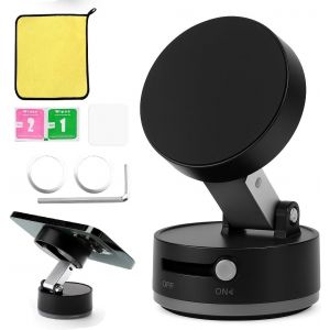 Support De T&eacute;l&eacute;phone Portable Pour Voiture - Noir - Magn&eacute;tique - Pliable - R&eacute;tractable - Avec Ventouse - Polyvalent - Support Magn&eacute;tique Pour T&eacute;l&eacute;phone Portable - Pour Salle De Gym, Cuisine[Z1438] - Neuf
