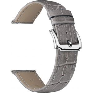 Kal-Bracelet De Montre En Cuir V&eacute;ritable Remplacement Bracelets Montres &Agrave; D&eacute;gagement Rapide Pour Homme Femme Avec 10 Couleurs (10mm,12mm,14mm,15mm,16mm,17mm,18mm,19mm,20mm,21mm,22mm,23mm,24mm) - Neuf