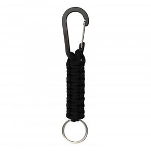 Porte-Clés 2 Pièces (Noir) Avec Mousqueton En Corde Tressée Avec Porte-Clés Et Mousqueton Pour L'extérieur, Le Cyclisme, L'alpinisme, Le Camping Et La Randonnée-Générique - Neuf