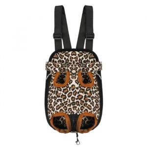 Sac De Transport Ventral Poitrine Pour Animaux Chien Chat- Taille S-Motif Léopard - Neuf