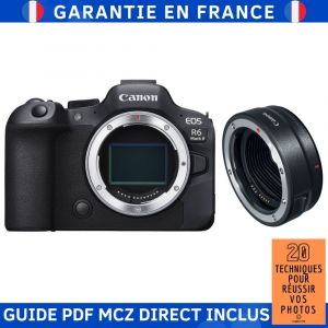Canon EOS R6 Mark II + EF-EOS R + Guide PDF MCZ DIRECT '20 TECHNIQUES POUR R&Eacute;USSIR VOS PHOTOS - Neuf