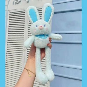 Peluche Lapin &Agrave; Oreilles De 28 Cm, Jouet Pour B&eacute;b&eacute;, Doux, Pour Enfants, Cadeaux Pour Filles, Porte-Cl&eacute;s, Jouets En Peluche Pour Enfants-Bleu - Neuf
