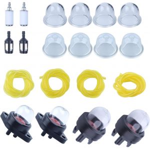 MEVRONISSHOP-20 Pi&egrave;ces Kit de Tuyau de Carburant, Tuyaux d'Essenc, Filtre &agrave; Essence, Ampoule Amor&ccedil;age D'essence, pour Tondeuse, Souffleur, Tron&ccedil;onneuse D&eacute;broussailleuse et Petit Moteur - Neuf