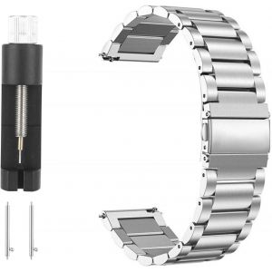 Eryi-Bracelet De Montre Métal 20mm Remplacement Bracelets De Montre En Acier Inoxydable,Bracelets De Montres Remplacement À Dégagement Rapide Pour Homme Et Femme Montre Bracelet En Acier Inoxydable - Neuf