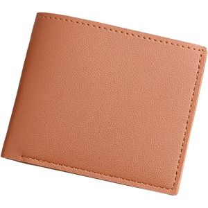 Portefeuille Court Tendance Pour Homme - Couleur Unie - Plusieurs Emplacements Pour Cartes - Pochette Pour Budget (Café,Taille Unique) - Neuf