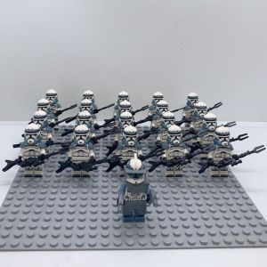 21pi&egrave;ces star wars mini figurine action garde blocs de construction jouet - costume de soldat robot - combat figure assembl&eacute;e - jouets amusants - th&egrave;me style pendules-Aucune plaque de base fournie - Neuf