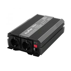 Convertisseur AlcaPower by President 1500 W 12 V-230 V, onde sinuso&iuml;dale modifi&eacute;e, port USB - Neuf