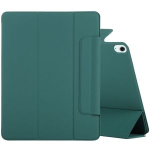 Housse Magnétique En Cuir Pu Pour Ipad Air 13 (2024/2025) Avec Clip Double Face - Vert Foncé - Neuf