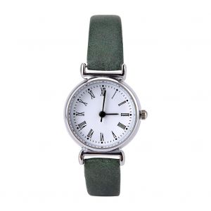 Exquis Petit Simple Mode Femmes Robe Montre R&eacute;tro En Cuir Mini Montre-Bracelet (Vert) - Neuf