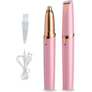 Eryi-Tondeuse À Sourcils Pour Femme, Épilateur De Sourcils Rechargeable Pour Femme, Rasoir À Sourcils Indolore Et Portable Pour L'épilation Du Visage, Des Lèvres Et Du Nez (Rose) - Neuf