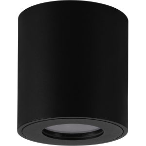 Kal-Plafonnier Extérieur Torrecola, Lampe D'extérieur En Aluminium Noir, Spot De Plafond Pour Entrée Et Terrasse, Douille Gu10, Ip44, ¿ 8 Cm - Neuf