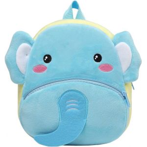 Sac à Dos Enfant pour Garçons et Filles, Kasgo Petit Mignon Sac à Dos Maternelle Animal 3D Doux Peluche Cartable Bébé en Éléphant Bleu - Neuf