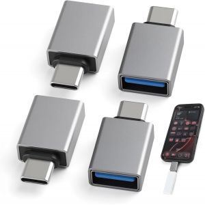 KALANKA-Adaptateur USB C vers USB, adaptateur USB-C mâle vers USB 3.0 femelle, convertisseur OTG de type C Thunderbolt 3 compatible avec la plupart des ordinateurs portables/tablettes/smartphones ave - Neuf