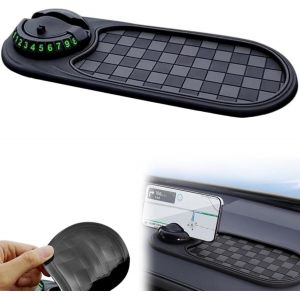 Tapis Antid&eacute;rapant Multifonction Pour Voiture,Support De T&eacute;l&eacute;phone Portable,Rotatif &Agrave; 360 &deg;,Universel,Antid&eacute;rapant,Accessoire De Voiture,Avec Num&eacute;ro De Stationnement Pour T&eacute;l&eacute;phone Portable - Neuf
