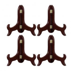 4 pcs cadre photo support plaque d'affichage chevalet support de plaque décoratif support d'affichage en bois affichage plaque d'affichage - Neuf