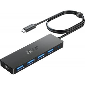 Hub Usb C Vers 4 Ports Usb 3.0,Adaptateur Usb C,Hub Multiport Usb(Thunderbolt 3), Extension Usb Pour Iphone 15 Plus Promax,Macbook Pro Air 2023 Imac Ipad Pro Air Surface Pro Galaxy S24(120Cm[Z19] - Neuf