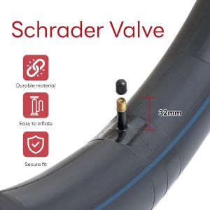 Subzonal-20 Pouces Chambre &Agrave; Air 20x2.5/3.0 64/75-406 Renforc&eacute;e Inner Tube (1-Pi&egrave;ce), Av32mm Valve Schrader Chambre &Agrave; Air 20x2.50 20x2.60 20x2.80 20x3.0 Pour Vtt, Bmx Et V&eacute;lo De Route Pneu - Neuf