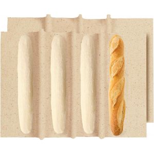 Subzonal-2 B&acirc;che De Boulanger - Tissu De P&acirc;te - Tissu De Boulanger En Lin, Id&eacute;al Pour La Pr&eacute;paration De P&acirc;te Et La Cuisson Du Pain, Absorbant Et Durable, Pour Boulangers Et Amateurs (75x45 Cm) (Natur - Neuf