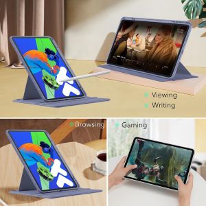 Case Pour Oneplus Pad 3 Coque Avec Emplacement Pour Stylo & Support Rotatif,Cuir Pu + Acrylique Transparent - Neuf