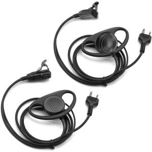 2X Oreillette Talkie Walkie D-Style Casque Écouteur Compatible avec Midland Radio Alan 42 CT-590S G7 G7Pro G8 G9 G9Pro M24 M24 Plus M48 M99 G6 XT G7 XTR GXT LXT XT30 XT50 XT60 XT70 - Neuf