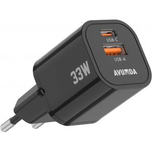 Kal-33w Chargeur Usb-C, Chargeur Rapide À 2 Ports Usb A Et Usb C Pour Iphone 15/14/13 Pro Max, Pixel, Galaxy, Ipad/Ipad Mini Et Plus - Neuf