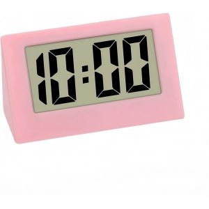 Petit r&eacute;veil de voyage num&eacute;rique aliment&eacute; par piles uniquement, mini r&eacute;veil pour les personnes qui dorment lourd, chambre &agrave; coucher, bureau, horloges de voyage &agrave; piles, r&eacute;veil &agrave; piles (blanc) - Neuf