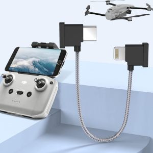 Sjzg-C&acirc;ble De T&eacute;l&eacute;phone Micro Usb Vers Ios, Adaptateur En Nylon Tress&eacute; Pour Drone, Pour Dji Mini Se/Mavic Mini/Air/Spark/Mavic 2/Mavic Platinum, T&eacute;l&eacute;commande Sprak - Neuf