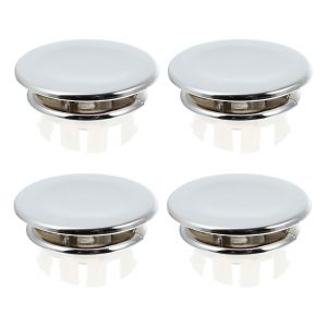 Lot de 4 anneaux de finition pour bouchon de trop-plein de baignoire ronde - Neuf