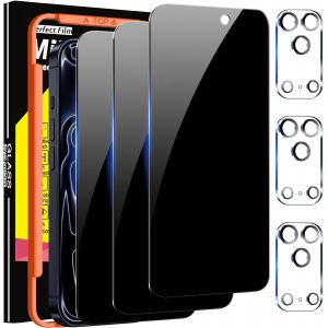 JGD-3 Pi&egrave;ces Verre Tremp&eacute; pour iPhone 17 Pro Max Ecran Anti Espion Vitre Accessoire Coque Amical, [True 25&deg;Anti Espion] avec 3 Pi&egrave;ces Cam&eacute;ra Arri&egrave;re Protecteur, protection int&eacute;grale de L'&eacute;cran - Neuf