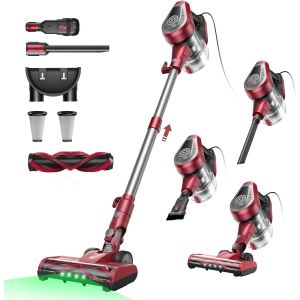 VornixorSarlshopC8 Aspirateur Balai avec Fil, 600W/60Kpa Aspirateur Balai Puissant avec Recharge Murale, Cable de 7 m, Brosse Anti-Emm&ecirc;lement,1,5L Aspirateur Balai pour Tapis,Sols Durs,Poils d'animau - Neuf