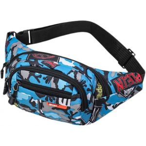 ytseazn-Sac Banane,Camo Bumbag Camouflage Ceinture Sacs Banane Tissu Nylon Ceinture Argent Pour Hommes Garçons Femme Voyage Randonnée Sports 13,65 * 4,68 Pouces - Neuf