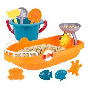 Ensemble De 9 Jouets De Plage Pour Enfants, Moules A Sable, Pelle, Jouets De Voyage Pour L'ete Et L'exterieur - Neuf