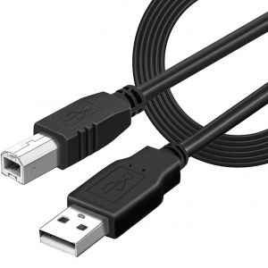 Câble d'imprimante, câble USB 2.0 type A vers type B, compatible avec HP, Epson, Canon, Brother, Lexmark, Scanner, Disque dur, Photographie numérique, Noir, 1,80 m - Neuf