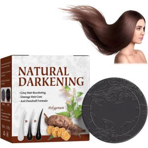 Barre De Shampooing Inversée Grise Biologique,Barre De Shampooing Solide,Shampooing Colorant Pour Cheveux,Barre De Shampoing Pour La Croissance Des Cheveux Et La Réparation Des Dommages Capi[Z3469] - Neuf