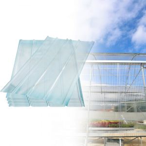 Plaque de couverture, ondul&eacute; , transparent, l.90 x L.1.20 cm, Ep.2 mm,5pcs - Neuf