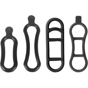 Lot De 4 Sangles De Rechange En Silicone Pour Éclairage De Vélo Et Lampe De Poche De Vélo,Bandes En Caoutchouc Noir Pour Vélo De Route,Vtt,La Plupart Des Ensembles D'éclairage De Vélo - Neuf