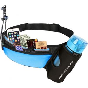 KALANKA-Ceinture de Course, Sac Banane de Sport Etanche Sacoche Running Belt Réglable pour iPhone X 8 7 Plus Samsung S9 S8 Plus Téléphones Jusqu`à 6.5"", Convient pour Gym,Voyage,Escalade,Randonnée,Vé - Neuf