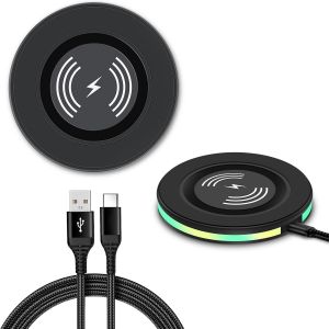 15w Wireless Charger,Fast Inductive Charging Station,Wireless Charger For Mobile Phone,Compatible With I12/13/14/15 Series - Neuf